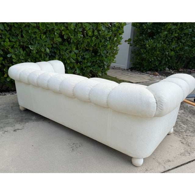 Vintage American Channel Back Lounge Sofa by Fine Arts Furniture New York For Sale In Naples, FL - Image 6 of 12