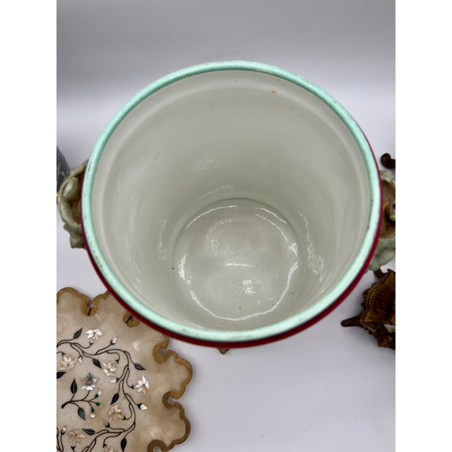 Antique French Porcelain Jardiniere For Sale - Image 10 of 10