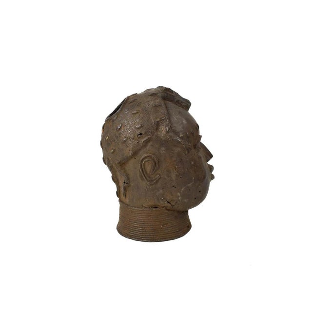Early 20th Century Benin Bronze Portrait Figure Nigeria For Sale In Denver - Image 6 of 8