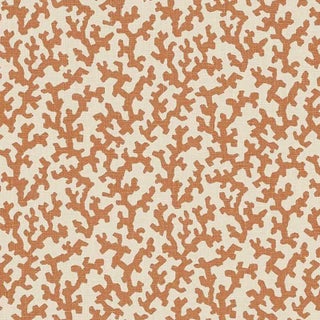 Sample- Schumacher X Veere Grenney Folly Fabric in Burnt Orange For Sale