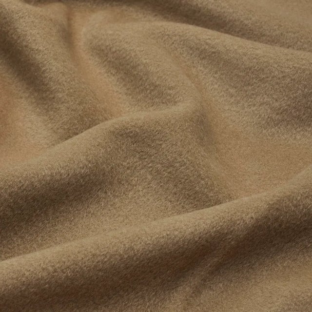 Mid-Century Modern Schumacher Karla Fleeced Wool Fabric In Camel For Sale - Image 3 of 5