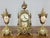 Lancini Imperial Ormolu Porcelain Gilt Brass Mantle Clock Garniture, Set of 3 For Sale - Image 17 of 17