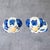 1970s Vintage Blue White Staffordshire Spaniel Dog Salt Pepper Shakers Ceramic Pair⁠ For Sale - Image 5 of 8