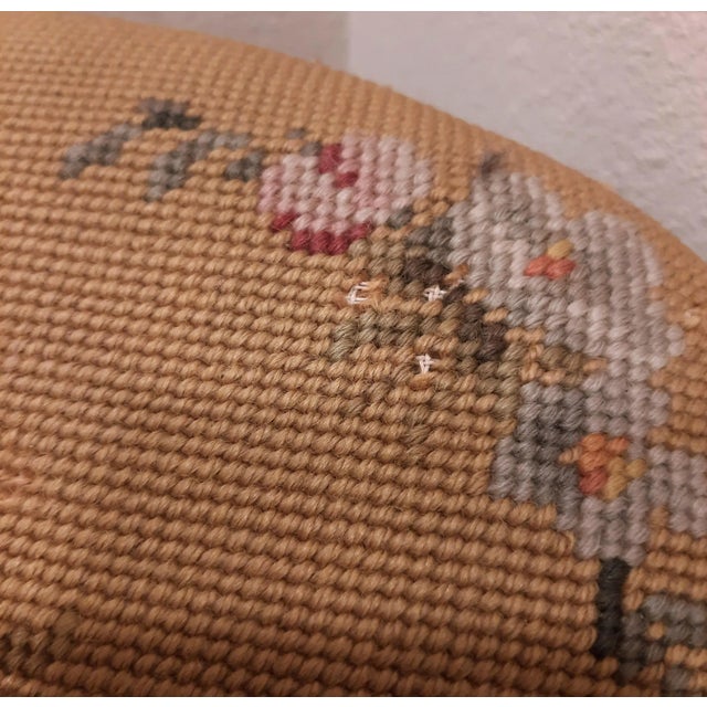 Louis XV French Needlepoint Walnut Footstool For Sale - Image 9 of 10