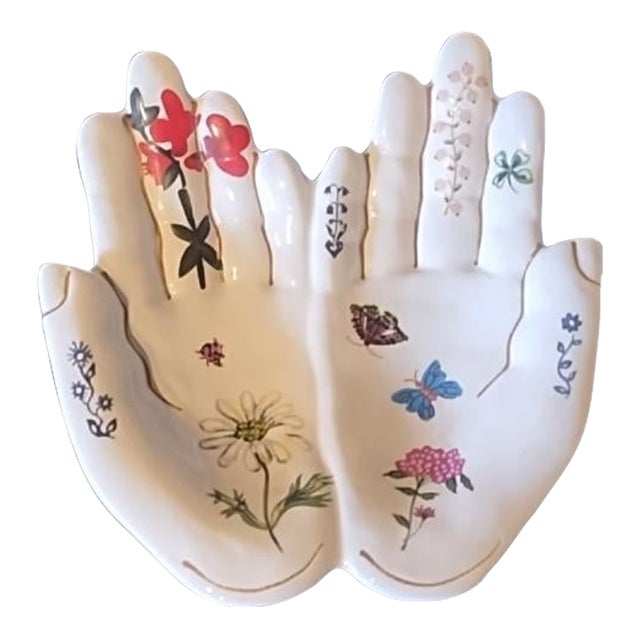 Anthropologie Hand Trinket Jewelry Tray Dish For Sale