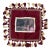 Vintage Turkish Ottoman Style Velvet Accent Pillow Cover Burgundy Velvet Gold Tassel Fringe Maximalist Décor For Sale