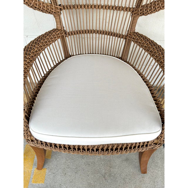 Wood Made Goods Organic Modern Faux Rattan Aurora Dining Chair For Sale - Image 7 of 7