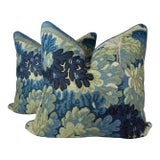 Cowtan & Tout "Richmond" in Blue/Green 20" Pillows-/a Pair For Sale