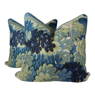 Cowtan & Tout "Richmond" in Blue/Green 20" Pillows-/a Pair For Sale