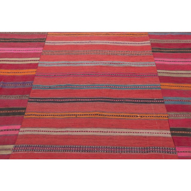 Mid 20th Century Vintage Turkish Striped Kilim Rug - 09'05 X 13'00 For Sale - Image 5 of 10