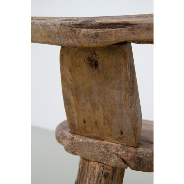 Primitive Elm T Tripod Side Chair, Denmark, 1970s For Sale - Image 16 of 18