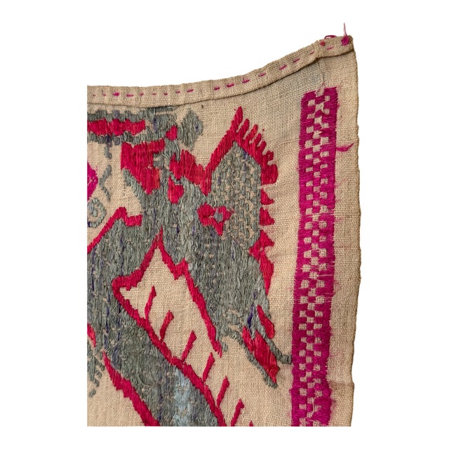 Antique Asian Embroidered Textile For Sale