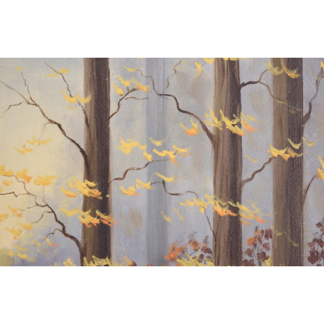 1960s "Stream in Autumn" Landscape Oil Painting by Lylia T. Shackelford, Framed For Sale In Monterey, CA - Image 6 of 9