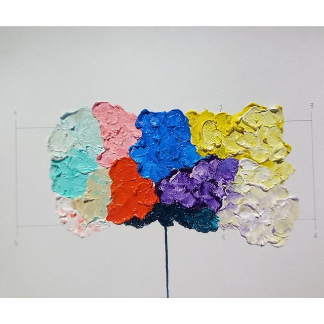 Organic Modern Original Flower Painting by Diane Grant Oil and pencil on high quality 'Hahnemuhle' fine art paper....