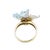 14k Yellow Gold Ring With Natural Freshwater Pearl Petals & Diamond Center, Size 7 For Sale - Image 4 of 5