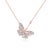 Sky Blue Nina Zhou Aquamarine Diamond Butterfly Pendant Necklace in 14k White Gold For Sale - Image 8 of 10