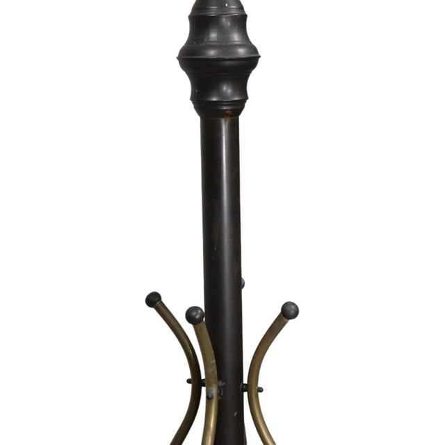Victorian Vintage Brass Coat Tree Rack For Sale - Image 3 of 12
