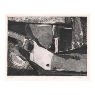 1970s Lin Warren Abstract Etching For Sale