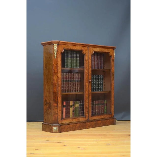 Victorian Walnut Display Cabinet, 1870s For Sale - Image 3 of 13