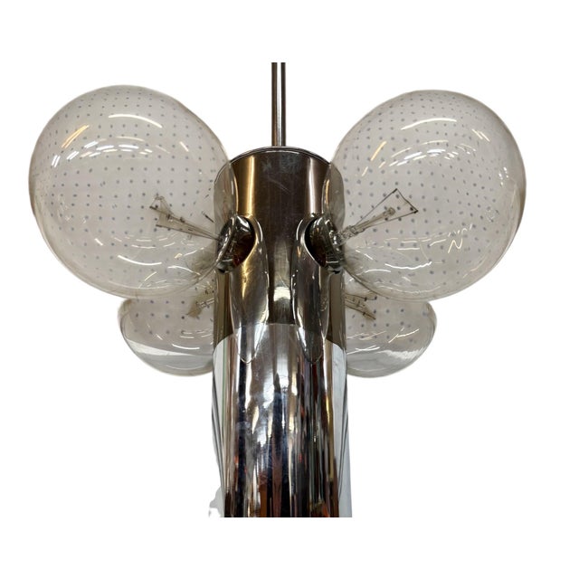 Mid-Century Modern Mushroom Chrome Floor Lamp For Sale In Philadelphia - Image 6 of 10