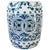 A classic Chinese export blue-and-white porcelain garden stool crafted in a traditional drum silhouette and decorated with...