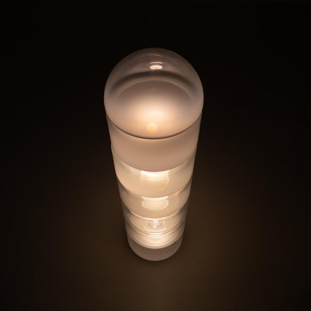 The Model LT316 floor lamp, designed by Carlo Nason for Mazzega in the 1970s, is a striking example of modular glass...