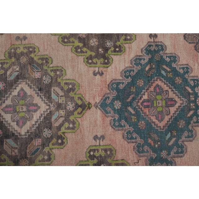 1960s Mid 20th Century Sky Blue Neutral Anatolian Stair Runner 2'11'' X 16'2'' For Sale In Philadelphia - Image 6 of 13