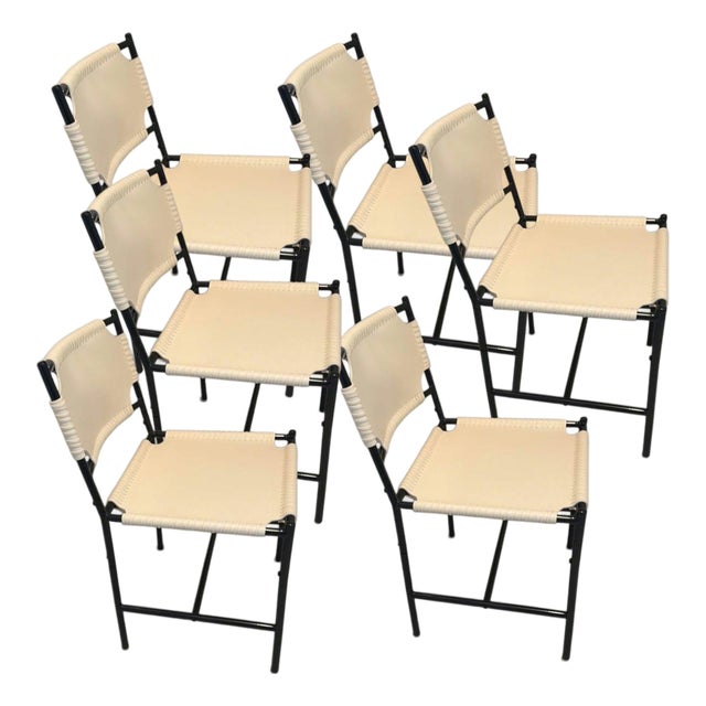 Elevate Your Dining Experience With 6 Asher Dining Chairs. For Sale