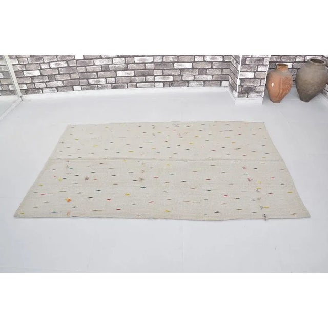White Hemp Rug, 1960s For Sale - Image 11 of 11