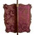 Chestnut Antique Victorian c.1850s Carved Rosewood Embroidered Silk Fireplace Pole Screen For Sale - Image 8 of 11