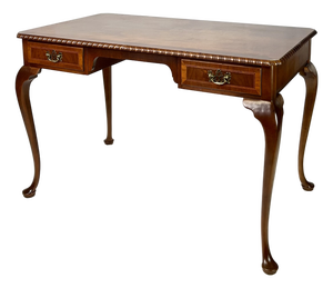 Late 20th Century Baker Furniture Chippendale Style Walnut Writing Desk
