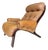 Mid-Century Modern Norwegian Tan Leather Lounge Chair by Oddvin Rykken for Rybo Rykken & Co For Sale