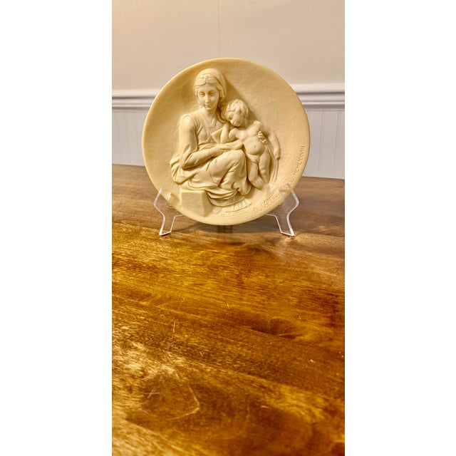 Stone Limited Edition #862 Madonna Saggia Relief Plate For Sale - Image 7 of 12