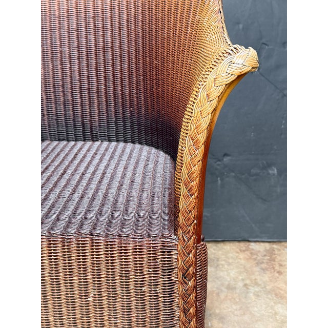 English Wicker Garden or Lounge Chair by Lloyd Loom For Sale - Image 9 of 14