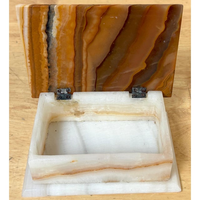 Italian Specimen Agate and Alabaster Hinged Table Box, Circa 1950s For Sale - Image 17 of 18