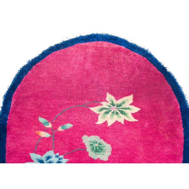 Early 20th Century Oval Chinese Art Deco Rug For Sale - Image 12 of 13