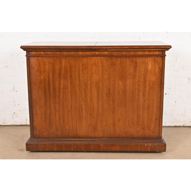 Regency Walnut Expanding Top Buffet Server or Bar Cabinet by Mount Airy Furniture For Sale - Image 11 of 12