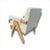 This mid-century modern chair upholstered in white bouquet is a real statement piece for your home. It is in like new...