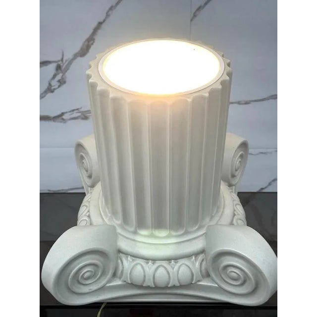 Gold Vintage Ceramic Lamp, 1980 For Sale - Image 8 of 10