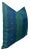 Modern Fez Performance Pillow Cover in Blue/Green, 20x20 Pillow For Sale - Image 3 of 3