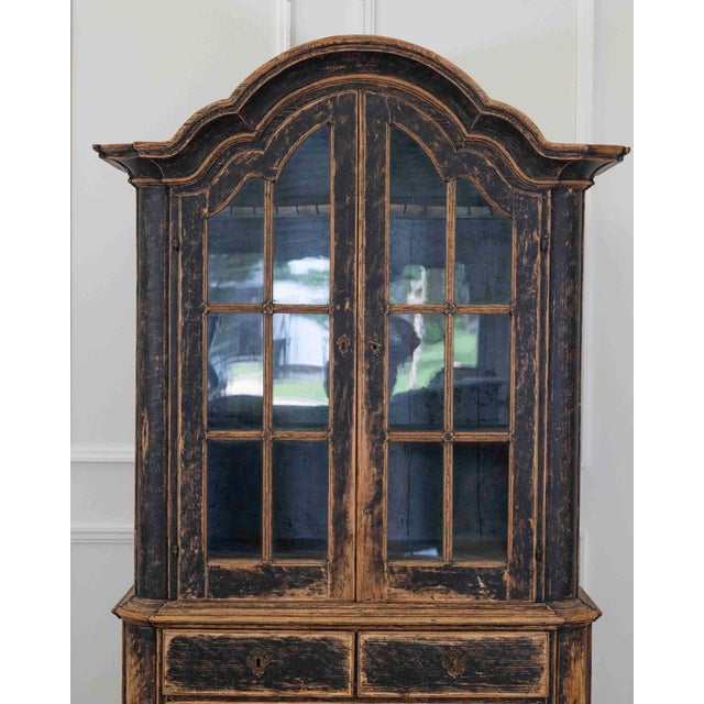 Rococo Period Rococo Cabinet with Glass Doors, circa 1820 For Sale - Image 3 of 9