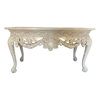 Ornate Vintage Hand Carved Console/Entry Table For Sale