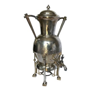 19th Century American Webster Mfg. Co. Aesthetic Movement Silverplate Hot Water Urn on Stand For Sale