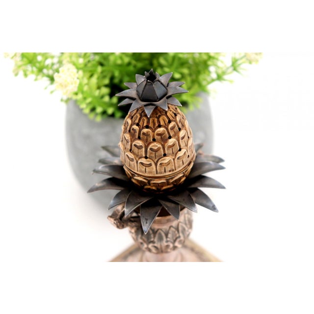 Silver Pineapple-Shaped Toothpick Holder For Sale - Image 4 of 8