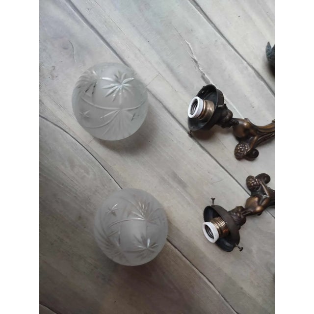 Art Deco Wall Lamp in Brass, 1920s For Sale - Image 11 of 12