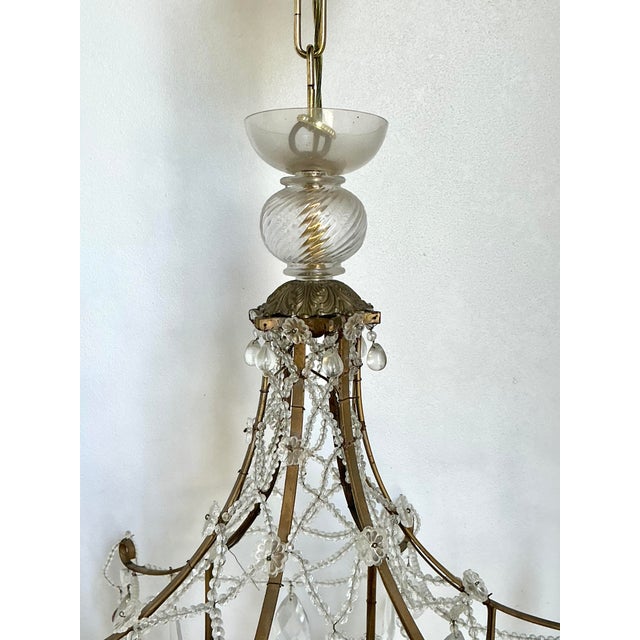 Amethyst Vintage Swag Crystals Pagoda Chandelier For Sale - Image 8 of 12