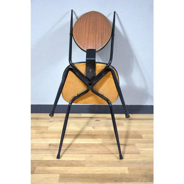 Vinyl & Steel Dining Chairs by Umberto Mascagni, 1950s, Set of 6 For Sale - Image 11 of 12
