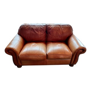 Thomasville Leather Love Seat For Sale