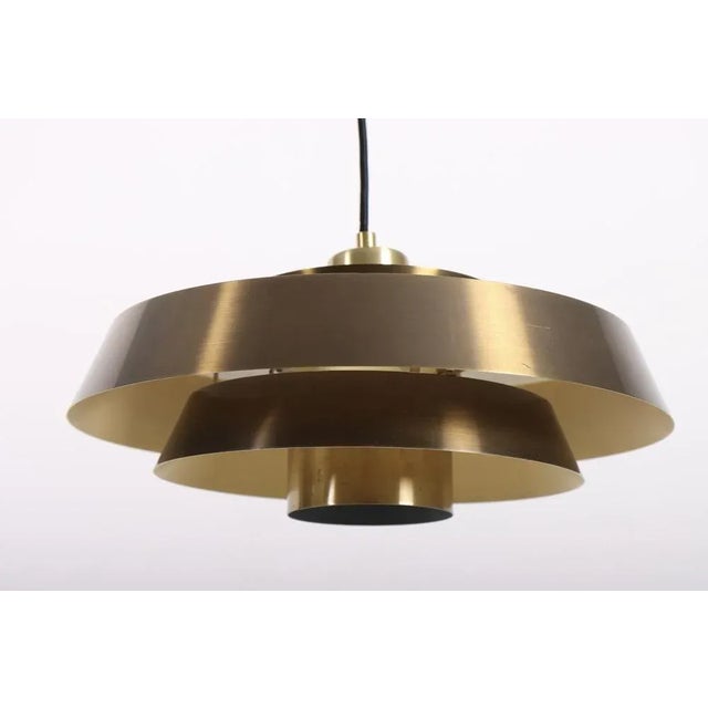Brass Nova Ceiling Lamp by Johannes Hammerborg for Fog & Mørup, 1960s For Sale - Image 6 of 6