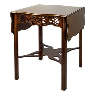 Vintage Baker Furniture Historic Charleston Chippendale-Style Mahogany Pembroke Drop-Leaf Table For Sale